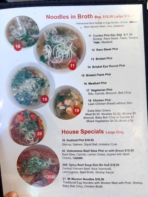 Pho Spot menu 1